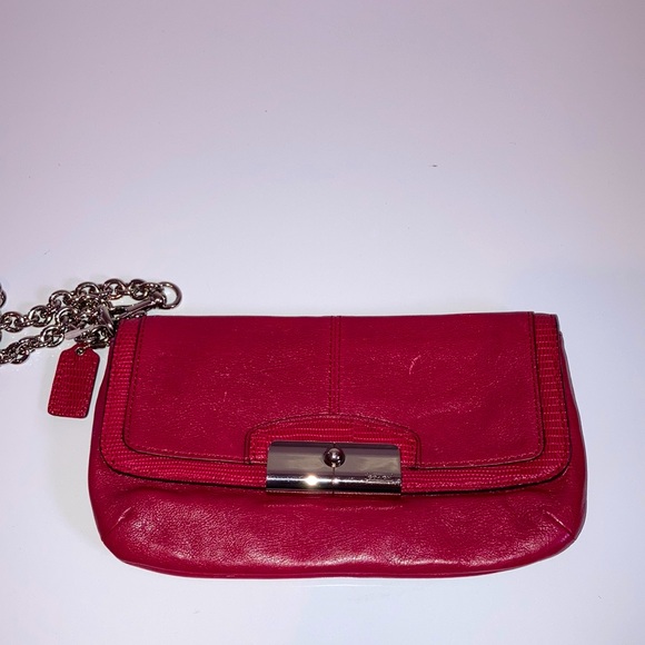 Red Coach Clutch/Wristlet - Picture 1 of 2